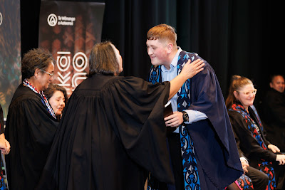 Photo from the TWoA Tāmaki Makaurau 2023 Graduations (Ceremony 5 @ 3pm), held at the Due Drop Events Centre, Manukau, Auckland, New Zealand on Thursday, 8 June, 2023. Photo: Mike Walen / KeyImagery Photography. Copyright: © Te Wānanga o Aotearoa.