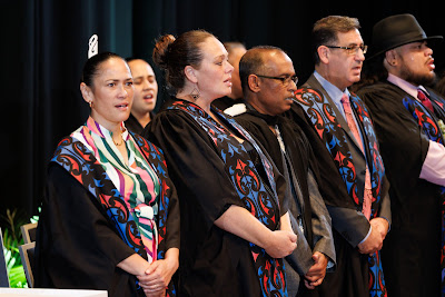 Photo from the TWoA Tāmaki Makaurau 2023 Graduations (Ceremony 6 @ 8pm), held at the Due Drop Events Centre, Manukau, Auckland, New Zealand on Thursday, 8 June, 2023. Photo: Mike Walen / KeyImagery Photography. Copyright: © Te Wānanga o Aotearoa.
