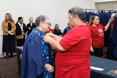 Photo from the TWoA Waiariki 2025 Graduations (Waiwhero) held at the Distinction Hotel, Rotorua, Bay of Plenty, New Zealand on Friday, 9 May, 2025. Photography by Mike Walen / KeyImagery Photography. Copyright: © 2025 Te Wānanga o Aotearoa.