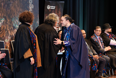 Photo from the TWoA Tāmaki Makaurau 2023 Graduations (Ceremony 6 @ 8pm), held at the Due Drop Events Centre, Manukau, Auckland, New Zealand on Thursday, 8 June, 2023. Photo: Mike Walen / KeyImagery Photography. Copyright: © Te Wānanga o Aotearoa.