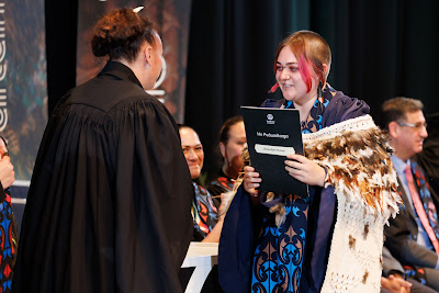 Photo from the TWoA Tāmaki Makaurau 2023 Graduations (Ceremony 6 @ 8pm), held at the Due Drop Events Centre, Manukau, Auckland, New Zealand on Thursday, 8 June, 2023. Photo: Mike Walen / KeyImagery Photography. Copyright: © Te Wānanga o Aotearoa.