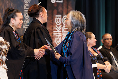 Photo from the TWoA Tāmaki Makaurau 2023 Graduations (Ceremony 6 @ 8pm), held at the Due Drop Events Centre, Manukau, Auckland, New Zealand on Thursday, 8 June, 2023. Photo: Mike Walen / KeyImagery Photography. Copyright: © Te Wānanga o Aotearoa.