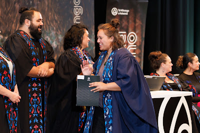 Photo from the TWoA Tāmaki Makaurau 2023 Graduations (Ceremony 5 @ 3pm), held at the Due Drop Events Centre, Manukau, Auckland, New Zealand on Thursday, 8 June, 2023. Photo: Mike Walen / KeyImagery Photography. Copyright: © Te Wānanga o Aotearoa.