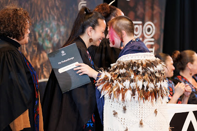Photo from the TWoA Tāmaki Makaurau 2023 Graduations (Ceremony 6 @ 8pm), held at the Due Drop Events Centre, Manukau, Auckland, New Zealand on Thursday, 8 June, 2023. Photo: Mike Walen / KeyImagery Photography. Copyright: © Te Wānanga o Aotearoa.