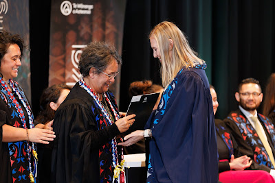 Photo from the TWoA Tāmaki Makaurau 2023 Graduations (Ceremony 5 @ 3pm), held at the Due Drop Events Centre, Manukau, Auckland, New Zealand on Thursday, 8 June, 2023. Photo: Mike Walen / KeyImagery Photography. Copyright: © Te Wānanga o Aotearoa.