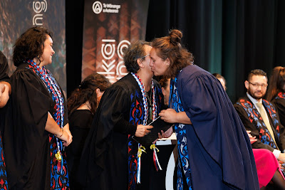 Photo from the TWoA Tāmaki Makaurau 2023 Graduations (Ceremony 5 @ 3pm), held at the Due Drop Events Centre, Manukau, Auckland, New Zealand on Thursday, 8 June, 2023. Photo: Mike Walen / KeyImagery Photography. Copyright: © Te Wānanga o Aotearoa.