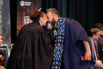 Photo from the TWoA Tāmaki Makaurau 2023 Graduations (Ceremony 6 @ 8pm), held at the Due Drop Events Centre, Manukau, Auckland, New Zealand on Thursday, 8 June, 2023. Photo: Mike Walen / KeyImagery Photography. Copyright: © Te Wānanga o Aotearoa.
