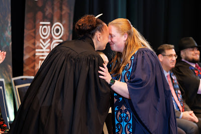 Photo from the TWoA Tāmaki Makaurau 2023 Graduations (Ceremony 6 @ 8pm), held at the Due Drop Events Centre, Manukau, Auckland, New Zealand on Thursday, 8 June, 2023. Photo: Mike Walen / KeyImagery Photography. Copyright: © Te Wānanga o Aotearoa.