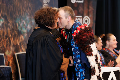 Photo from the TWoA Tāmaki Makaurau 2023 Graduations (Ceremony 6 @ 8pm), held at the Due Drop Events Centre, Manukau, Auckland, New Zealand on Thursday, 8 June, 2023. Photo: Mike Walen / KeyImagery Photography. Copyright: © Te Wānanga o Aotearoa.