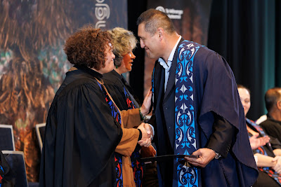Photo from the TWoA Tāmaki Makaurau 2023 Graduations (Ceremony 6 @ 8pm), held at the Due Drop Events Centre, Manukau, Auckland, New Zealand on Thursday, 8 June, 2023. Photo: Mike Walen / KeyImagery Photography. Copyright: © Te Wānanga o Aotearoa.