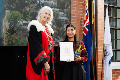 Photo from the HCC NZ Citizenship Ceremony (Morning) held in The Atrium, Wintec/Te Pukenga, Hamilton, Waikato, New Zealand at 10:00am on Monday, 12 February, 2024. Photo: Mike Walen / KeyImagery Photography. Copyright: © Hamilton City Council.