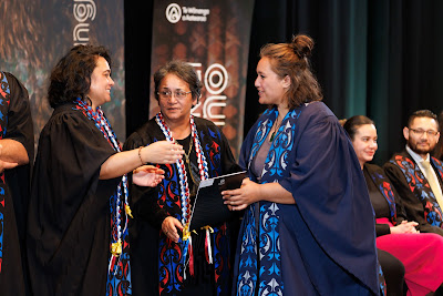 Photo from the TWoA Tāmaki Makaurau 2023 Graduations (Ceremony 5 @ 3pm), held at the Due Drop Events Centre, Manukau, Auckland, New Zealand on Thursday, 8 June, 2023. Photo: Mike Walen / KeyImagery Photography. Copyright: © Te Wānanga o Aotearoa.