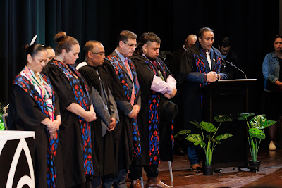 Photo from the TWoA Tāmaki Makaurau 2023 Graduations (Ceremony 6 @ 8pm), held at the Due Drop Events Centre, Manukau, Auckland, New Zealand on Thursday, 8 June, 2023. Photo: Mike Walen / KeyImagery Photography. Copyright: © Te Wānanga o Aotearoa.
