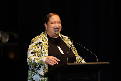 Photo from the TWoA Tāmaki Makaurau 2023 Graduations (Ceremony 6 @ 8pm), held at the Due Drop Events Centre, Manukau, Auckland, New Zealand on Thursday, 8 June, 2023. Photo: Mike Walen / KeyImagery Photography. Copyright: © Te Wānanga o Aotearoa.