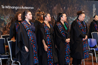 Photo from the TWoA Tāmaki Makaurau 2023 Graduations (Ceremony 6 @ 8pm), held at the Due Drop Events Centre, Manukau, Auckland, New Zealand on Thursday, 8 June, 2023. Photo: Mike Walen / KeyImagery Photography. Copyright: © Te Wānanga o Aotearoa.