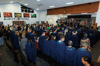 Photo from the TWoA Te Tai Tokerau (Kaitaia) 2025 Graduation held at Te Kura Kaupapa Maori o Pukemiro in Kaitaia, Northland, New Zealand on Monday, 14 April, 2025. Photo by Mike Walen / KeyImagery Photography. Copyright: © 2025 Te Wānanga o Aotearoa.