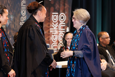 Photo from the TWoA Tāmaki Makaurau 2023 Graduations (Ceremony 6 @ 8pm), held at the Due Drop Events Centre, Manukau, Auckland, New Zealand on Thursday, 8 June, 2023. Photo: Mike Walen / KeyImagery Photography. Copyright: © Te Wānanga o Aotearoa.