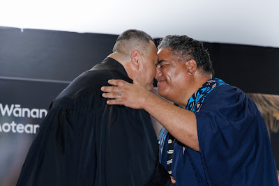 Photo from the TWoA Te Tai Tokerau (Kaitaia) 2025 Graduation held at Te Kura Kaupapa Maori o Pukemiro in Kaitaia, Northland, New Zealand on Monday, 14 April, 2025. Photo by Mike Walen / KeyImagery Photography. Copyright: © 2025 Te Wānanga o Aotearoa.