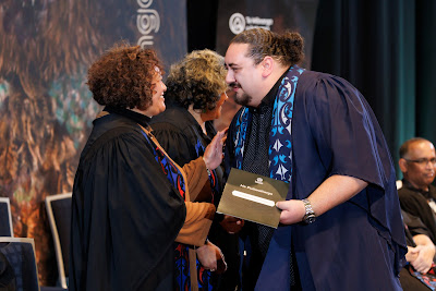 Photo from the TWoA Tāmaki Makaurau 2023 Graduations (Ceremony 6 @ 8pm), held at the Due Drop Events Centre, Manukau, Auckland, New Zealand on Thursday, 8 June, 2023. Photo: Mike Walen / KeyImagery Photography. Copyright: © Te Wānanga o Aotearoa.