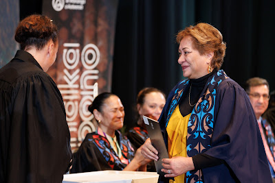 Photo from the TWoA Tāmaki Makaurau 2023 Graduations (Ceremony 6 @ 8pm), held at the Due Drop Events Centre, Manukau, Auckland, New Zealand on Thursday, 8 June, 2023. Photo: Mike Walen / KeyImagery Photography. Copyright: © Te Wānanga o Aotearoa.
