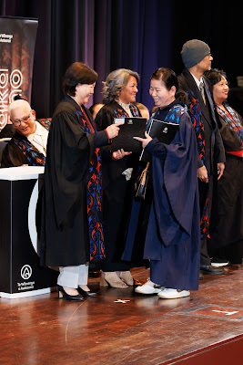 Photo from the TWoA Tāmaki Makaurau 2023 Graduations (Ceremony 3 @ 8pm), held at the Due Drop Events Centre, Manukau, Auckland, New Zealand on Wednesday, 7 June, 2023. Photo: Mike Walen / KeyImagery Photography. Copyright: © Te Wānanga o Aotearoa.