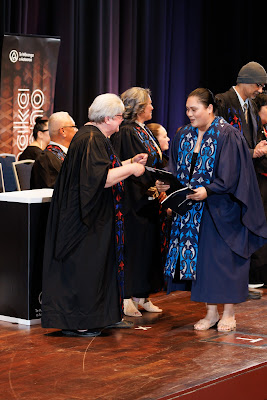 Photo from the TWoA Tāmaki Makaurau 2023 Graduations (Ceremony 3 @ 8pm), held at the Due Drop Events Centre, Manukau, Auckland, New Zealand on Wednesday, 7 June, 2023. Photo: Mike Walen / KeyImagery Photography. Copyright: © Te Wānanga o Aotearoa.