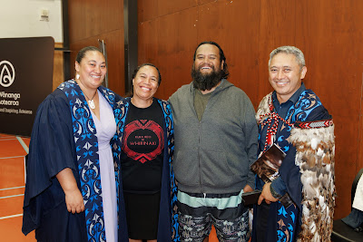 Photo from the TWoA Te Tai Tokerau (Kaitaia) 2025 Graduation held at Te Kura Kaupapa Maori o Pukemiro in Kaitaia, Northland, New Zealand on Monday, 14 April, 2025. Photo by Mike Walen / KeyImagery Photography. Copyright: © 2025 Te Wānanga o Aotearoa.