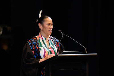 Photo from the TWoA Tāmaki Makaurau 2023 Graduations (Ceremony 6 @ 8pm), held at the Due Drop Events Centre, Manukau, Auckland, New Zealand on Thursday, 8 June, 2023. Photo: Mike Walen / KeyImagery Photography. Copyright: © Te Wānanga o Aotearoa.
