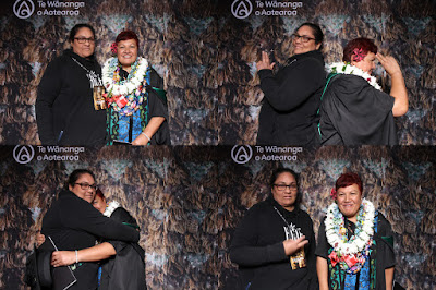 Booth photo from the TWoA Tainui 2021 Graduations (Friday - Ceremony 3),  held at Elim Church, Te Rapa, Hamilton, New Zealand. Taken: Friday 23 April 2021. Photo: InstaBooth / KeyImagery Photography. Copyright: © Te Wānanga o Aotearoa.