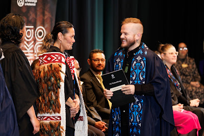 Photo from the TWoA Tāmaki Makaurau 2023 Graduations (Ceremony 4 @ 10am), held at the Due Drop Events Centre, Manukau, Auckland, New Zealand on Thursday, 8 June, 2023. Photo: Mike Walen / KeyImagery Photography. Copyright: © Te Wānanga o Aotearoa.