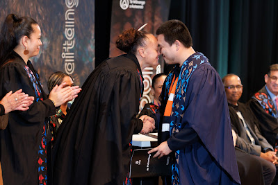 Photo from the TWoA Tāmaki Makaurau 2023 Graduations (Ceremony 6 @ 8pm), held at the Due Drop Events Centre, Manukau, Auckland, New Zealand on Thursday, 8 June, 2023. Photo: Mike Walen / KeyImagery Photography. Copyright: © Te Wānanga o Aotearoa.