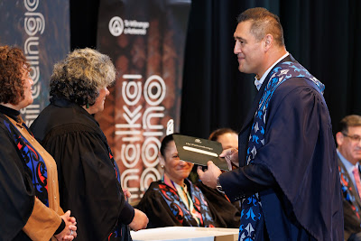 Photo from the TWoA Tāmaki Makaurau 2023 Graduations (Ceremony 6 @ 8pm), held at the Due Drop Events Centre, Manukau, Auckland, New Zealand on Thursday, 8 June, 2023. Photo: Mike Walen / KeyImagery Photography. Copyright: © Te Wānanga o Aotearoa.
