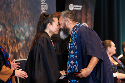 Photo from the TWoA Tāmaki Makaurau 2023 Graduations (Ceremony 6 @ 8pm), held at the Due Drop Events Centre, Manukau, Auckland, New Zealand on Thursday, 8 June, 2023. Photo: Mike Walen / KeyImagery Photography. Copyright: © Te Wānanga o Aotearoa.