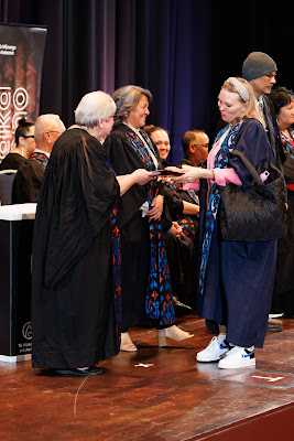 Photo from the TWoA Tāmaki Makaurau 2023 Graduations (Ceremony 3 @ 8pm), held at the Due Drop Events Centre, Manukau, Auckland, New Zealand on Wednesday, 7 June, 2023. Photo: Mike Walen / KeyImagery Photography. Copyright: © Te Wānanga o Aotearoa.