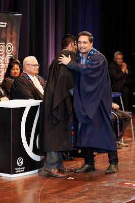 Photo from the TWoA Tāmaki Makaurau 2023 Graduations (Ceremony 3 @ 8pm), held at the Due Drop Events Centre, Manukau, Auckland, New Zealand on Wednesday, 7 June, 2023. Photo: Mike Walen / KeyImagery Photography. Copyright: © Te Wānanga o Aotearoa.