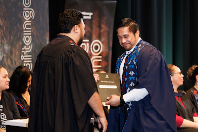 Photo from the TWoA Tāmaki Makaurau 2023 Graduations (Ceremony 4 @ 10am), held at the Due Drop Events Centre, Manukau, Auckland, New Zealand on Thursday, 8 June, 2023. Photo: Mike Walen / KeyImagery Photography. Copyright: © Te Wānanga o Aotearoa.