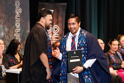 Photo from the TWoA Tāmaki Makaurau 2023 Graduations (Ceremony 4 @ 10am), held at the Due Drop Events Centre, Manukau, Auckland, New Zealand on Thursday, 8 June, 2023. Photo: Mike Walen / KeyImagery Photography. Copyright: © Te Wānanga o Aotearoa.