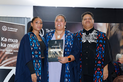 Photo from the TWoA Te Tai Tokerau (Kaitaia) 2025 Graduation held at Te Kura Kaupapa Maori o Pukemiro in Kaitaia, Northland, New Zealand on Monday, 14 April, 2025. Photo by Mike Walen / KeyImagery Photography. Copyright: © 2025 Te Wānanga o Aotearoa.