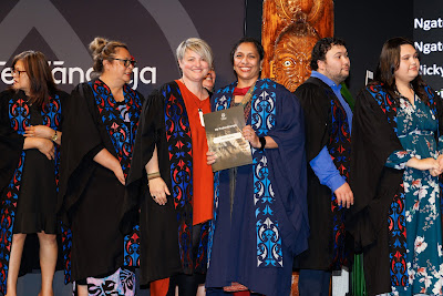 Photo from Ceremony 5 of the TWoA Tāmaki Makaurau 2025 Graduations (May 2025) held at the Mangere Arts Centre in Auckland, New Zealand on Tuesday, 27 May, 2025. Photo by Mike Walen / KeyImagery Photography. Copyright: © 2025 Te Wānanga o Aotearoa.