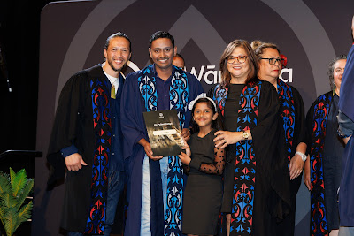 Photo from Ceremony 5 of the TWoA Tāmaki Makaurau 2025 Graduations (May 2025) held at the Mangere Arts Centre in Auckland, New Zealand on Tuesday, 27 May, 2025. Photo by Mike Walen / KeyImagery Photography. Copyright: © 2025 Te Wānanga o Aotearoa.