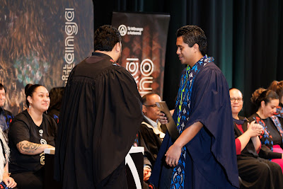 Photo from the TWoA Tāmaki Makaurau 2023 Graduations (Ceremony 4 @ 10am), held at the Due Drop Events Centre, Manukau, Auckland, New Zealand on Thursday, 8 June, 2023. Photo: Mike Walen / KeyImagery Photography. Copyright: © Te Wānanga o Aotearoa.