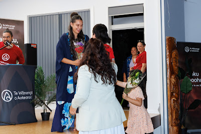 Photo from the TWoA Te Tai Tokerau (Kaitaia) 2025 Graduation held at Te Kura Kaupapa Maori o Pukemiro in Kaitaia, Northland, New Zealand on Monday, 14 April, 2025. Photo by Mike Walen / KeyImagery Photography. Copyright: © 2025 Te Wānanga o Aotearoa.