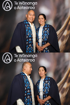 Booth photo from Ceremony 1 of the TWoA Tāmaki Makaurau 2025 Graduations (November Ceremonies) held at Church Unlimited, Glendene, Auckland, New Zealand at 12pm on Tuesday, 11 November, 2025. Photography by InstaBooth / KeyImagery Photography. Copyright: © 2025 Te Wānanga o Aotearoa.