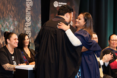 Photo from the TWoA Tāmaki Makaurau 2023 Graduations (Ceremony 4 @ 10am), held at the Due Drop Events Centre, Manukau, Auckland, New Zealand on Thursday, 8 June, 2023. Photo: Mike Walen / KeyImagery Photography. Copyright: © Te Wānanga o Aotearoa.