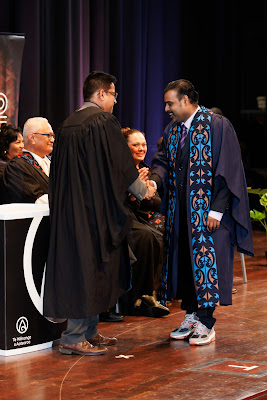 Photo from the TWoA Tāmaki Makaurau 2023 Graduations (Ceremony 3 @ 8pm), held at the Due Drop Events Centre, Manukau, Auckland, New Zealand on Wednesday, 7 June, 2023. Photo: Mike Walen / KeyImagery Photography. Copyright: © Te Wānanga o Aotearoa.