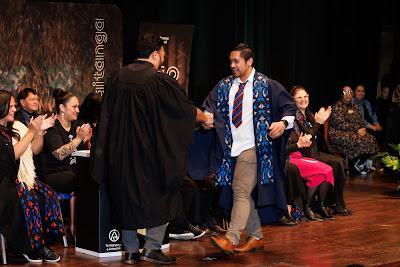Photo from the TWoA Tāmaki Makaurau 2023 Graduations (Ceremony 4 @ 10am), held at the Due Drop Events Centre, Manukau, Auckland, New Zealand on Thursday, 8 June, 2023. Photo: Mike Walen / KeyImagery Photography. Copyright: © Te Wānanga o Aotearoa.