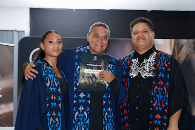 Photo from the TWoA Te Tai Tokerau (Kaitaia) 2025 Graduation held at Te Kura Kaupapa Maori o Pukemiro in Kaitaia, Northland, New Zealand on Monday, 14 April, 2025. Photo by Mike Walen / KeyImagery Photography. Copyright: © 2025 Te Wānanga o Aotearoa.