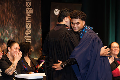 Photo from the TWoA Tāmaki Makaurau 2023 Graduations (Ceremony 4 @ 10am), held at the Due Drop Events Centre, Manukau, Auckland, New Zealand on Thursday, 8 June, 2023. Photo: Mike Walen / KeyImagery Photography. Copyright: © Te Wānanga o Aotearoa.