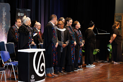 Photo from the TWoA Tāmaki Makaurau 2023 Graduations (Ceremony 2 @ 3pm), held at the Due Drop Events Centre, Manukau, Auckland, New Zealand on Wednesday, 7 June, 2023. Photo: Mike Walen / KeyImagery Photography. Copyright: © Te Wānanga o Aotearoa.