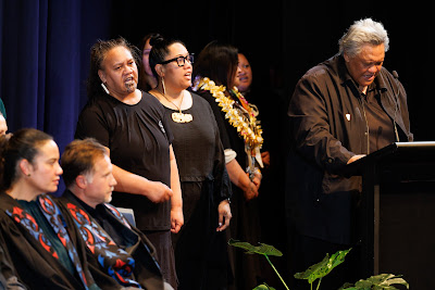 Photo from the TWoA Tāmaki Makaurau 2023 Graduations (Ceremony 2 @ 3pm), held at the Due Drop Events Centre, Manukau, Auckland, New Zealand on Wednesday, 7 June, 2023. Photo: Mike Walen / KeyImagery Photography. Copyright: © Te Wānanga o Aotearoa.
